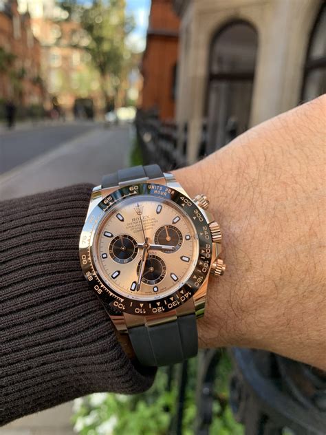 rolex oysterflex daytona rose gold|Rolex daytona 116515ln everose gold.